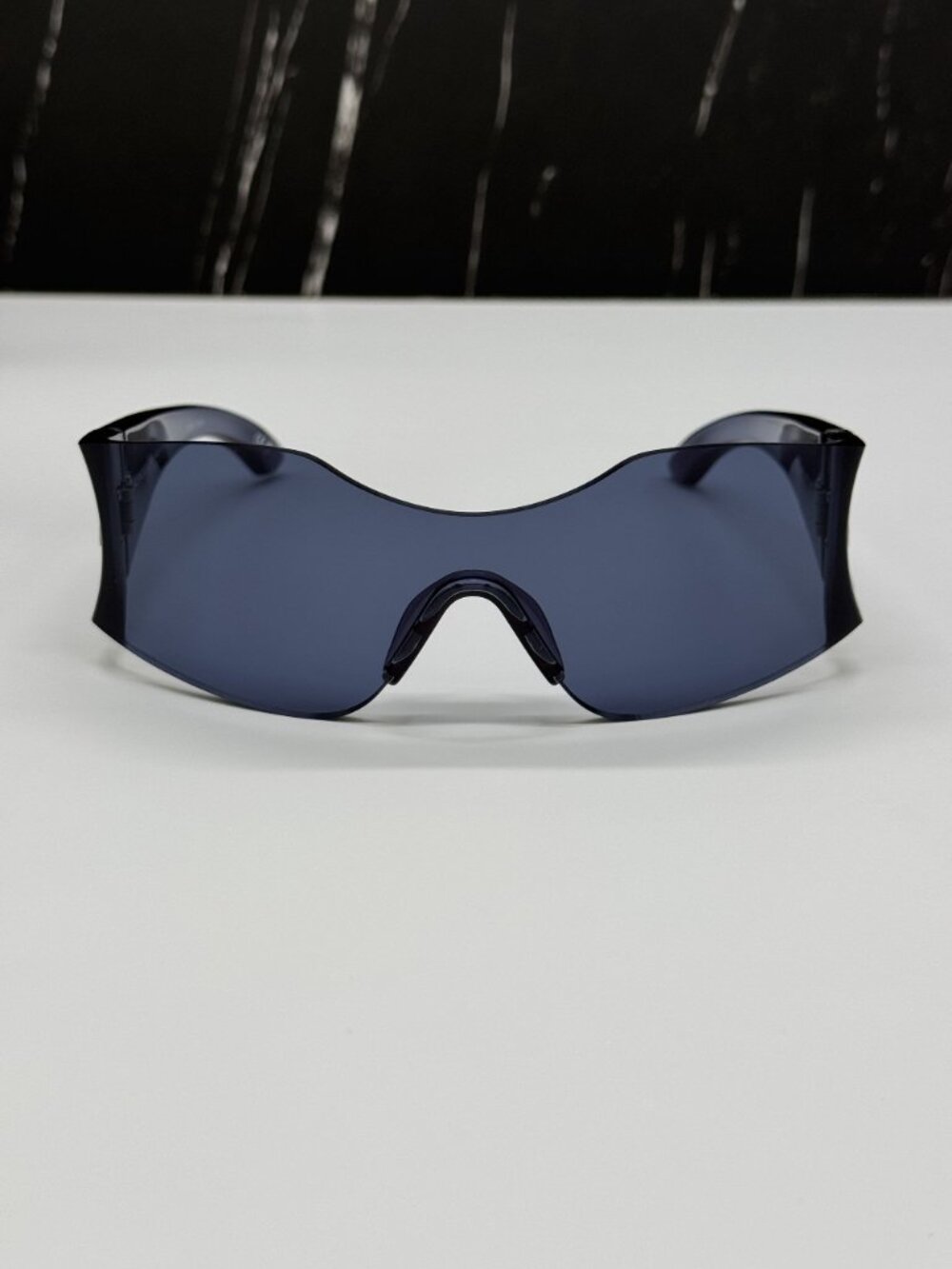 NEW BALENCIAGA BB0292S 002 BLUE UNISEX GEOMETRIC SUNGLASSES BALENCIAGA EYEWEAR - Picture 5 of 12